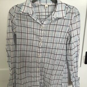 Banana Republic Blue Plaid button down